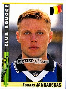 Sticker Edgaras Jankauskas - Euro Football 1998-1999 n. 31 - Panini