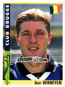 Sticker Gert Verheyen - Euro Football 1998-1999 - Panini