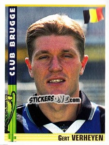 Sticker Gert Verheyen - Euro Football 1998-1999 n. 32 - Panini