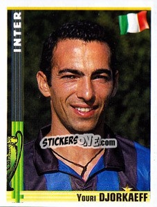 Sticker Youri Djorkaeff - Euro Football 1998-1999 n. 43 - Panini