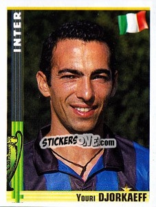 Sticker Youri Djorkaeff - Euro Football 1998-1999 - Panini