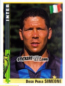 Sticker Diego Pablo Simeone - Euro Football 1998-1999 - Panini