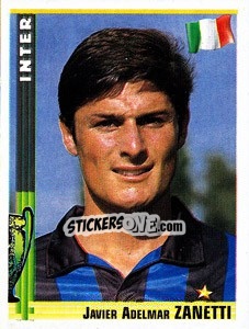 Sticker Javier Adelmar Zanetti - Euro Football 1998-1999 n. 45 - Panini