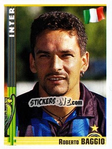 Sticker Roberto Baggio - Euro Football 1998-1999 n. 46 - Panini