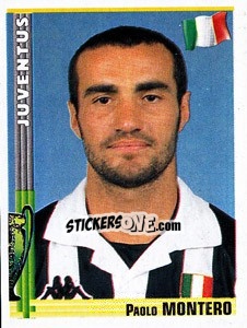 Sticker Paolo Montero - Euro Football 1998-1999 n. 51 - Panini