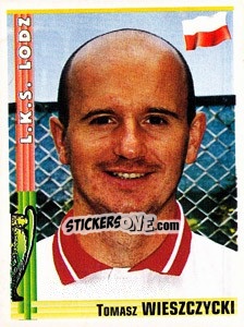 Sticker Tomasz Wieszczycki - Euro Football 1998-1999 n. 80 - Panini