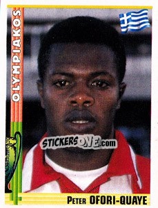 Sticker Peter Ofori-Quaye - Euro Football 1998-1999 n. 92 - Panini