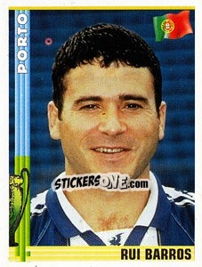 Figurina Rui Barros - Euro Football 1998-1999 n. 102 - Panini