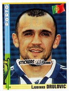 Sticker Ljubinko Drulovic - Euro Football 1998-1999 - Panini