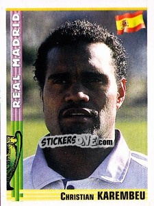 Sticker Christian Karembeu - Euro Football 1998-1999 n. 107 - Panini