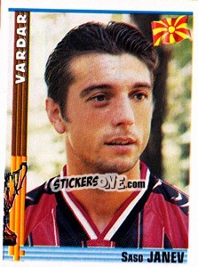 Sticker Saso Janev - Euro Football 1998-1999 - Panini