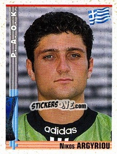 Sticker Nikos Argyriou - Euro Football 1998-1999 n. 217 - Panini