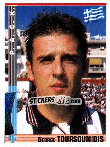 Sticker George Toursounidis - Euro Football 1998-1999 n. 220 - Panini