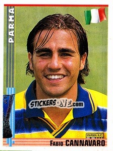 Sticker Fabio Cannavaro - Euro Football 1998-1999 n. 222 - Panini