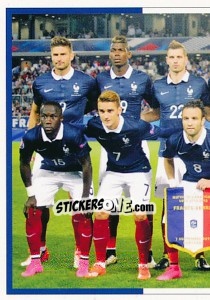 Sticker Team Photo left - Team France 2016. Fiers D'Être Bleus - Panini