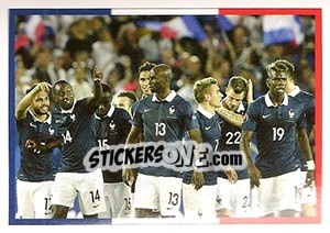 Figurina Players Celebrate - Team France 2016. Fiers D'Être Bleus - Panini