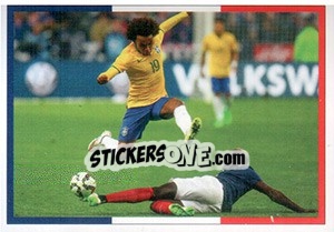 Sticker France-Brasil - Team France 2016. Fiers D'Être Bleus n. 27 - Panini