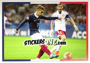 Sticker Antoine Griezmann - Team France 2016. Fiers D'Être Bleus n. 34 - Panini