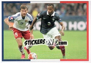 Sticker Patrice Evra - Team France 2016. Fiers D'Être Bleus n. 52 - Panini