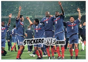 Sticker Players Celebrate - Team France 2016. Fiers D'Être Bleus n. 96 - Panini