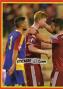 Sticker Belgium - Andorra 2 - Belgian Red Devils 2016 #Tousenfrance n. 23 - Panini