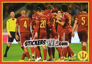 Sticker Belgium - Island 1 - Belgian Red Devils 2016 #Tousenfrance n. 32 - Panini