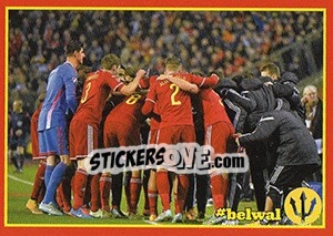 Sticker Belgium - Wales 1 - Belgian Red Devils 2016 #Tousenfrance n. 37 - Panini