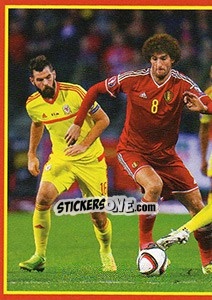 Sticker Belgium - Wales 2 - Belgian Red Devils 2016 #Tousenfrance n. 38 - Panini
