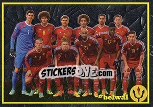 Sticker Belgium - Wales 4 - Belgian Red Devils 2016 #Tousenfrance n. 40 - Panini