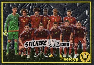 Sticker Belgium - Cyprus 4 - Belgian Red Devils 2016 #Tousenfrance n. 45 - Panini