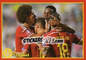 Sticker Cyprus - Belgium 1 - Belgian Red Devils 2016 #Tousenfrance n. 67 - Panini