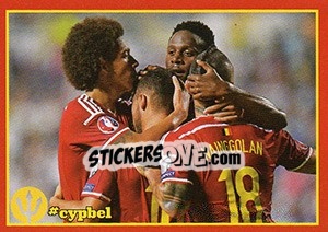 Sticker Cyprus - Belgium 1 - Belgian Red Devils 2016 #Tousenfrance - Panini