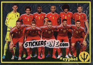 Sticker Cyprus - Belgium 4 - Belgian Red Devils 2016 #Tousenfrance - Panini