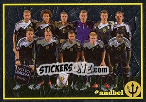 Sticker Andorra - Belgium 4 - Belgian Red Devils 2016 #Tousenfrance - Panini