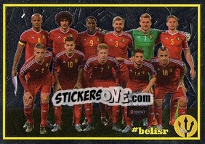 Sticker Belgium - Israel 4 - Belgian Red Devils 2016 #Tousenfrance n. 80 - Panini