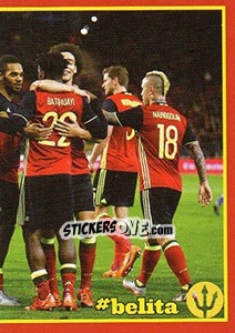 Sticker Belgium - Italia 3 - Belgian Red Devils 2016 #Tousenfrance n. 84 - Panini