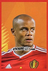 Sticker Vincent Kompany 2 - Belgian Red Devils 2016 #Tousenfrance n. 93 - Panini