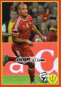 Sticker Vincent Kompany 6 - Belgian Red Devils 2016 #Tousenfrance n. 97 - Panini