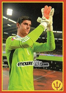 Sticker Thibaut Courtois 3 - Belgian Red Devils 2016 #Tousenfrance n. 100 - Panini