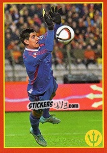 Sticker Thibaut Courtois 6 - Belgian Red Devils 2016 #Tousenfrance n. 103 - Panini