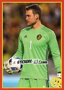 Sticker Simon Mignolet 2 - Belgian Red Devils 2016 #Tousenfrance n. 105 - Panini