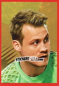 Sticker Simon Mignolet 5 - Belgian Red Devils 2016 #Tousenfrance n. 108 - Panini