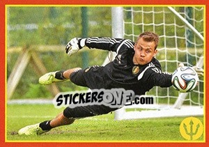 Sticker Simon Mignolet 6 - Belgian Red Devils 2016 #Tousenfrance n. 109 - Panini