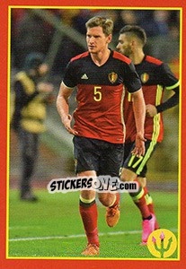 Sticker Jan Vertonghen 4 - Belgian Red Devils 2016 #Tousenfrance n. 131 - Panini