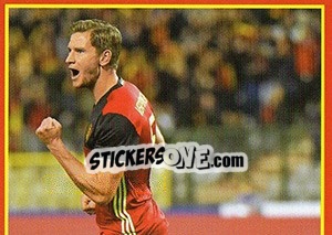 Sticker Jan Vertonghen 5 - Belgian Red Devils 2016 #Tousenfrance n. 132 - Panini
