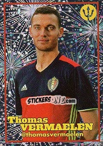 Sticker Thomas Vermaelen 1 - Belgian Red Devils 2016 #Tousenfrance n. 134 - Panini