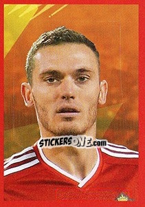 Sticker Thomas Vermaelen 2 - Belgian Red Devils 2016 #Tousenfrance n. 135 - Panini