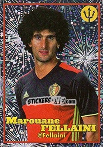 Sticker Marouane Fellaini 1 - Belgian Red Devils 2016 #Tousenfrance n. 152 - Panini