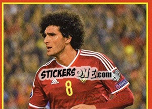 Sticker Marouane Fellaini 4 - Belgian Red Devils 2016 #Tousenfrance n. 155 - Panini