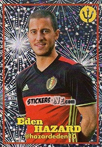 Sticker Eden Hazard 2 - Belgian Red Devils 2016 #Tousenfrance - Panini